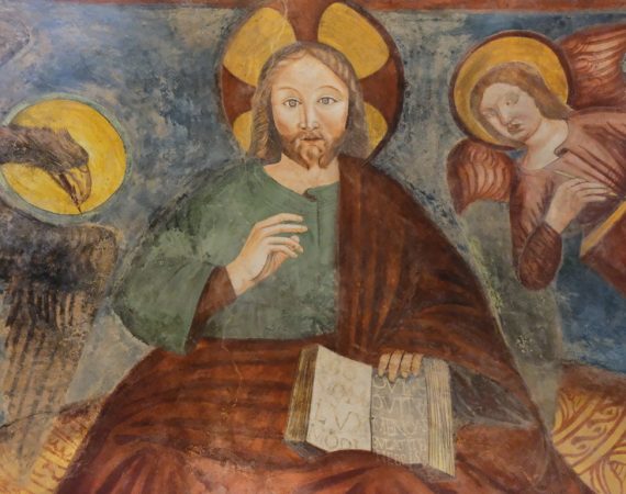 Chiesa di san Biagio - affresco Cristo col Vangelo